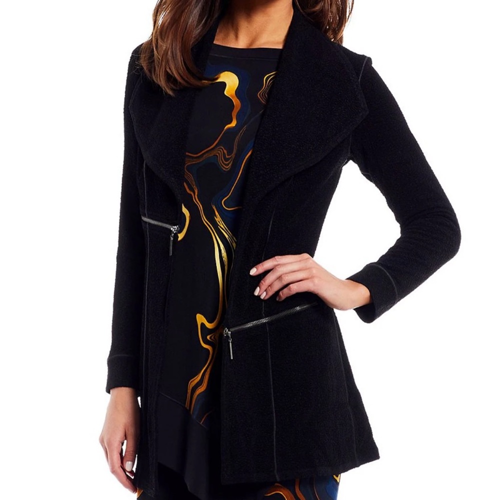 Eva Varro Black Open Front Jacket - image 1